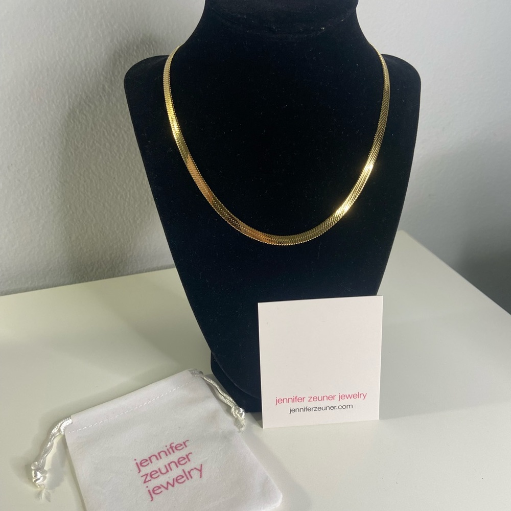 Jennifer Zeuner Necklace 14k Hamilton Yellow Gold Plating
